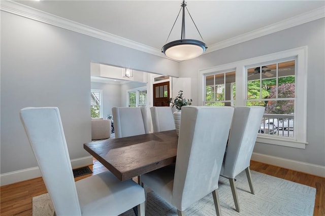 1066 High Point Dr, Atlanta, GA 30306 - dining area featuring crown molding and wood finished floors