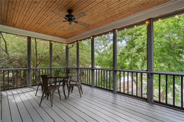 1066 High Point Dr, Atlanta, GA 30306 - sunroom / solarium with ceiling fan, outdoor dining area, and healthy amount of natural light