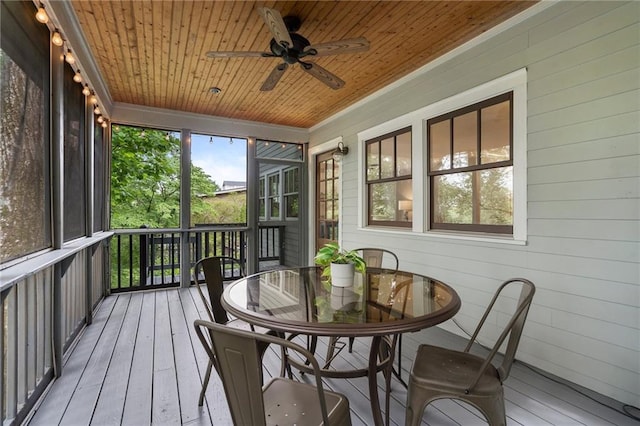 1066 High Point Dr, Atlanta, GA 30306 - sunroom / solarium featuring a ceiling fan and outdoor dining space
