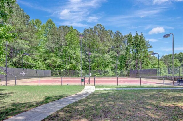 view of tennis court