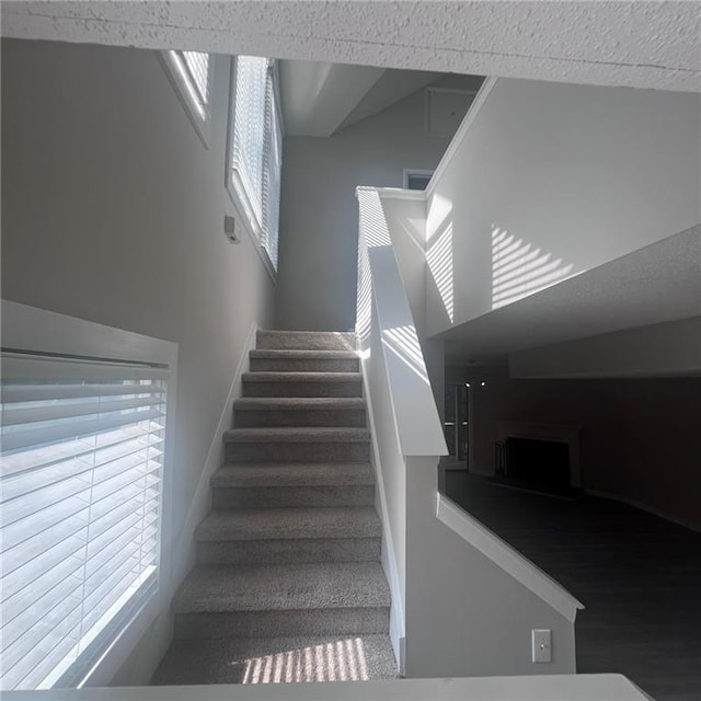3045 Steeplechase, Alpharetta, GA 30004 - staircase featuring wood finished floors and baseboards