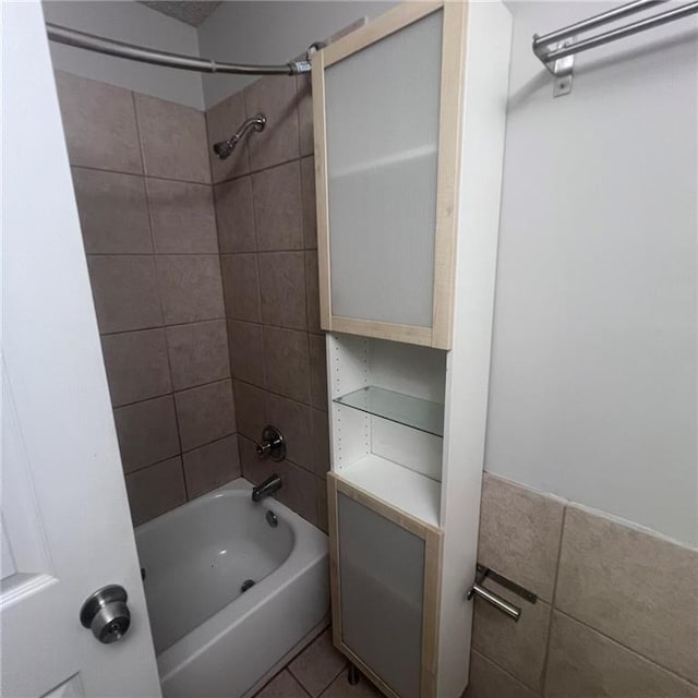 3045 Steeplechase, Alpharetta, GA 30004 - bathroom with tub / shower combination and tile patterned flooring