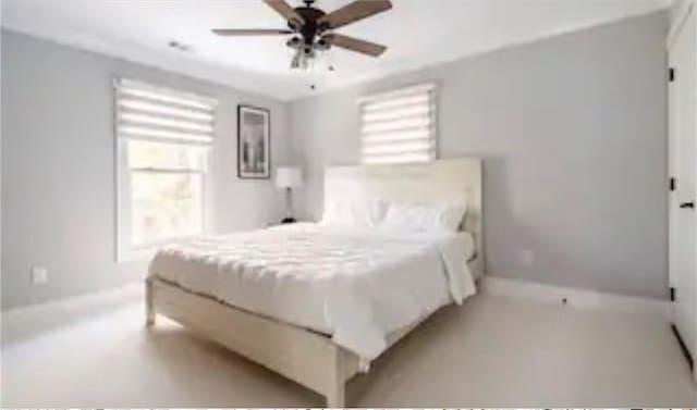 bedroom with ceiling fan