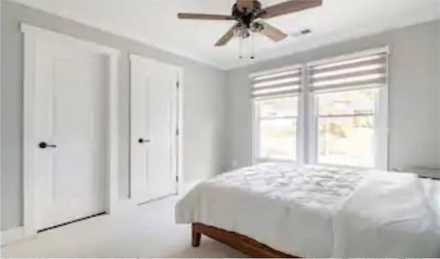 bedroom with ceiling fan