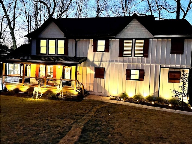 exterior space with a porch