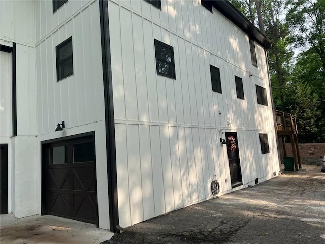 view of home's exterior featuring a garage