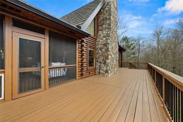 5505 Whitehall Rd, Lula, GA 30554 - view of wooden terrace
