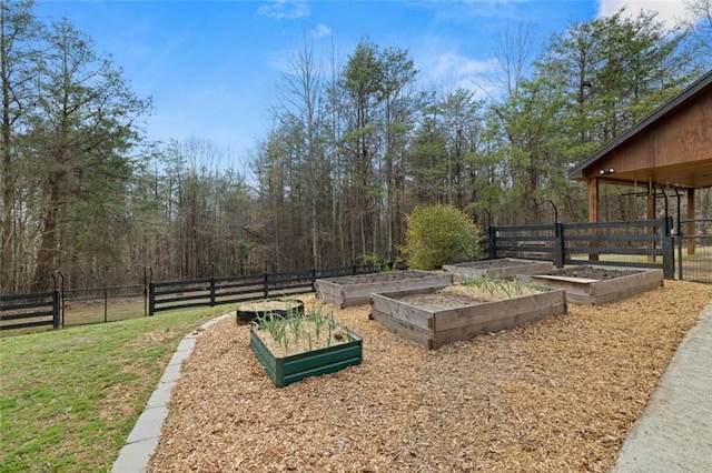 5505 Whitehall Rd, Lula, GA 30554 - view of yard with fence and a vegetable garden