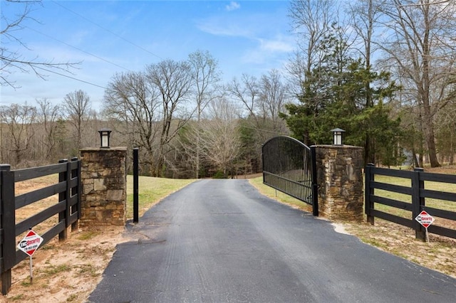 5505 Whitehall Rd, Lula, GA 30554 - view of road with a gate