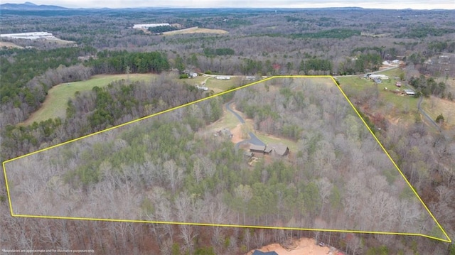 5505 Whitehall Rd, Lula, GA 30554 - birds eye view of property with a wooded view