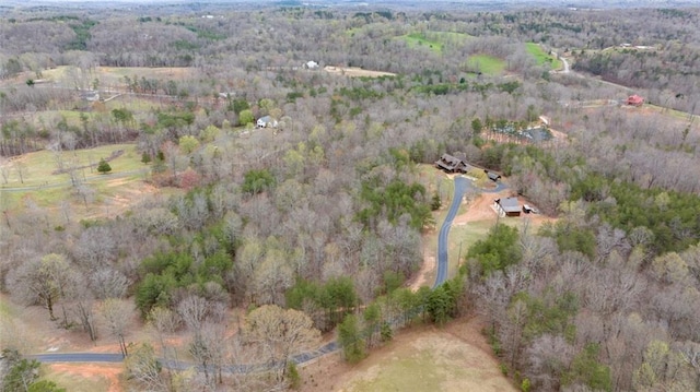 5505 Whitehall Rd, Lula, GA 30554 - drone / aerial view featuring a wooded view and a rural view