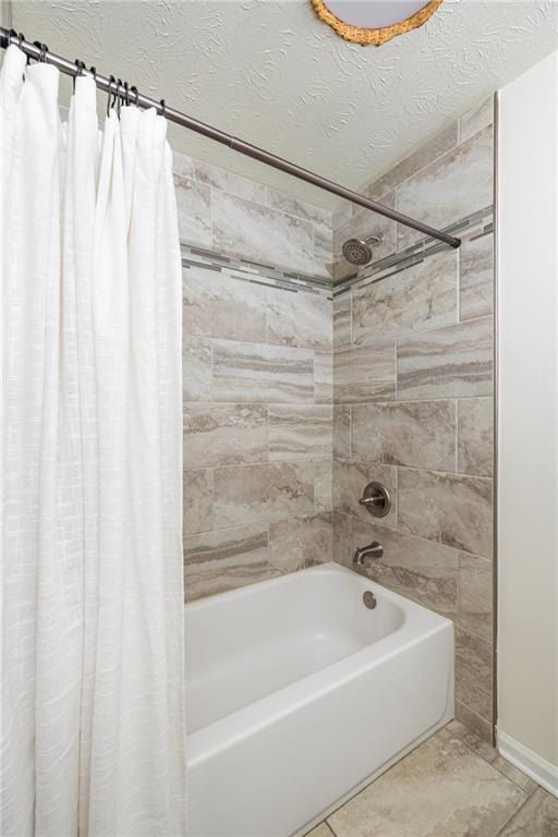 448 Teal Ct, Roswell, GA 30076 - full bath with a textured ceiling and shower / bath combination with curtain