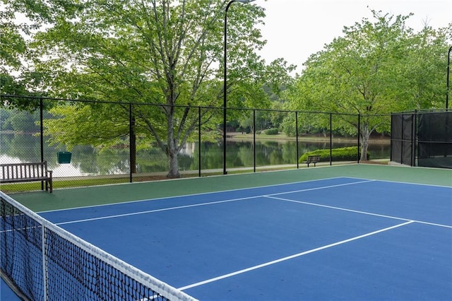 448 Teal Ct, Roswell, GA 30076 - view of sport court featuring a water view, community basketball court, and fence