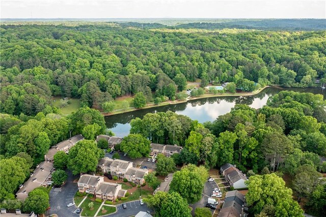 448 Teal Ct, Roswell, GA 30076 - bird's eye view featuring a water view and a view of trees