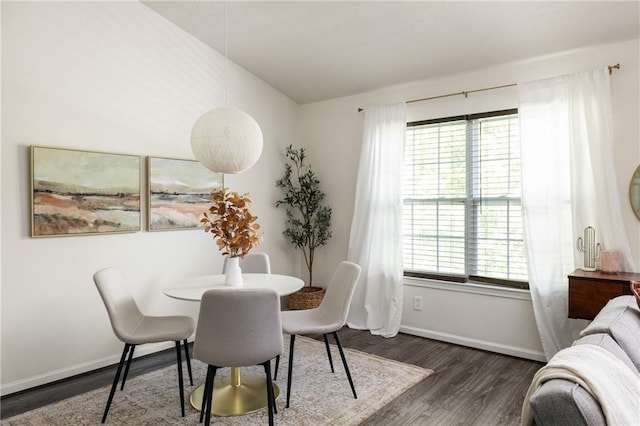 448 Teal Ct, Roswell, GA 30076 - dining room featuring dark wood-style flooring and baseboards