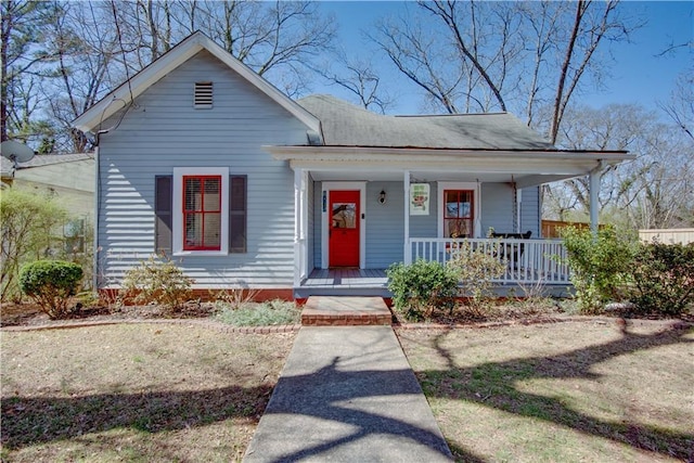 bungalow-style house featuring a porch