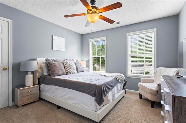 10 Callaway Ct, Hiram, GA 30141 - bedroom featuring carpet, a ceiling fan, and a textured ceiling
