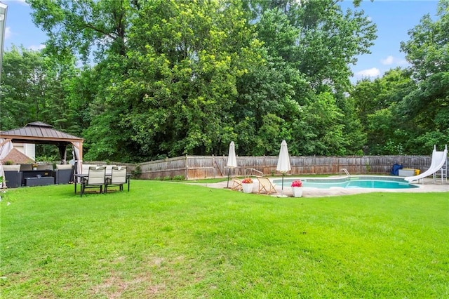 10 Callaway Ct, Hiram, GA 30141 - fenced backyard featuring a gazebo