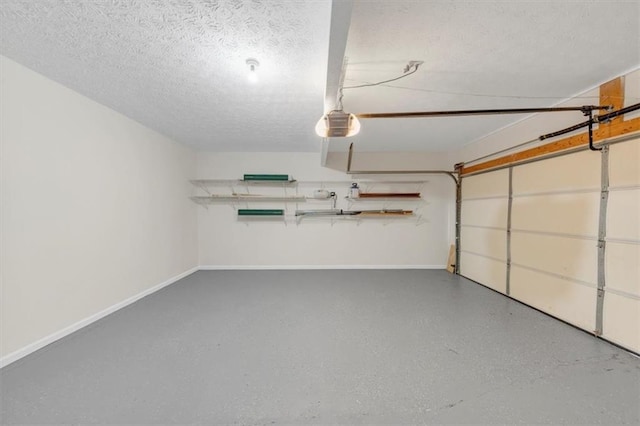 garage with baseboards