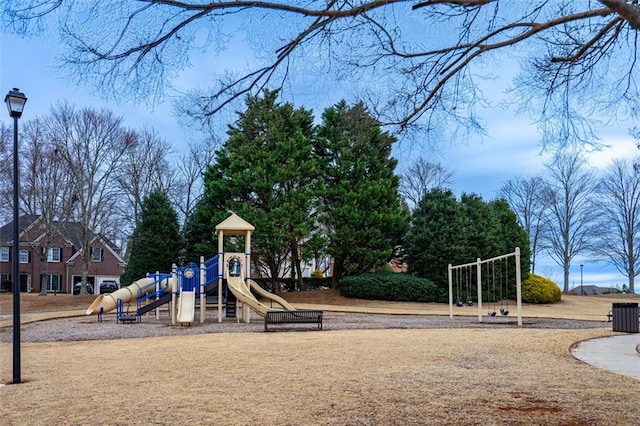 view of jungle gym