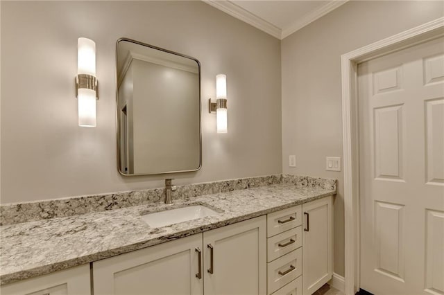 8340 Royal Melbourne Way, Duluth, GA 30097 - bathroom featuring ornamental molding and vanity