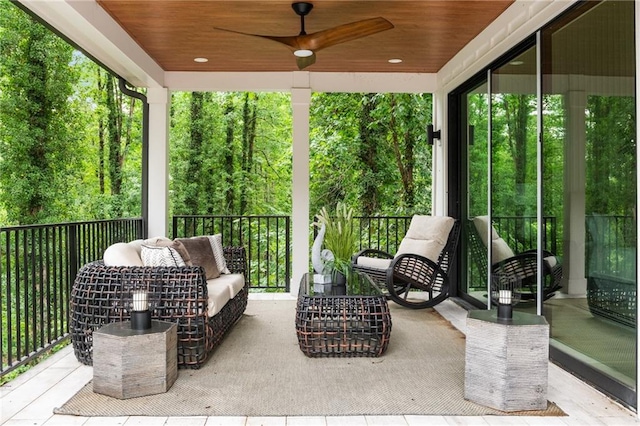 6178 Lake Lanier Height Rd, Buford, GA 30518 - view of patio with ceiling fan