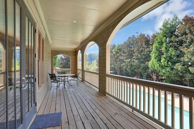 view of wooden terrace