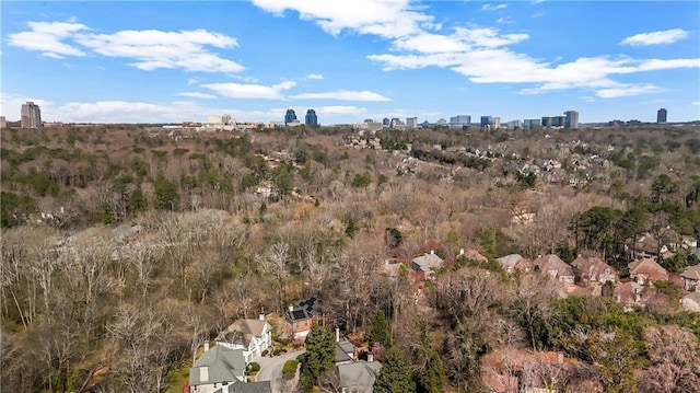 view of landscape featuring a city view