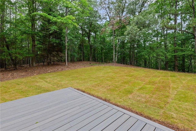 12995 Bucksport Dr, Roswell, GA 30075 - view of grassy yard featuring a wooden deck