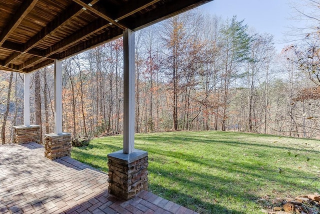 view of yard with a patio