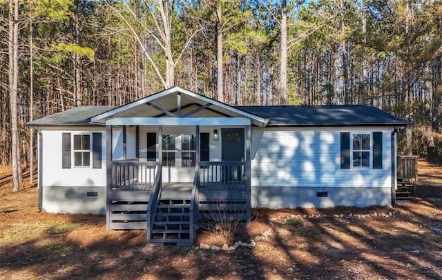 view of front of home with covered porch