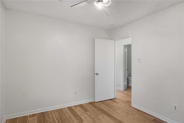 unfurnished room with light hardwood / wood-style floors