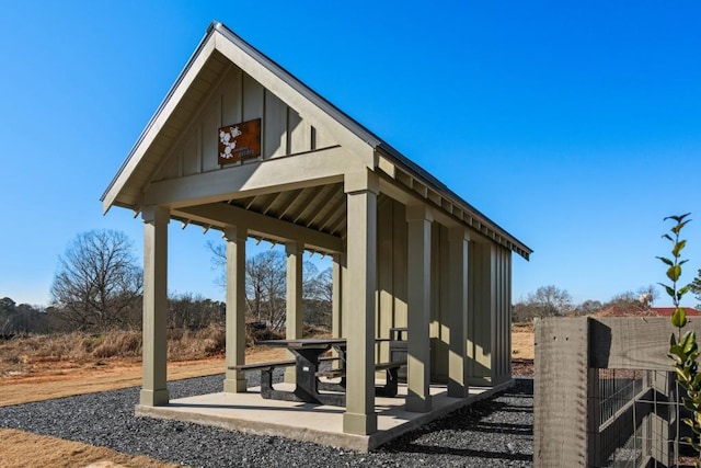 exterior space with a gazebo