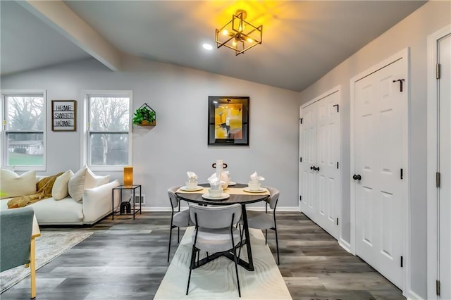 2162 Westover Dr, Atlanta, GA 30344 - dining room featuring dark wood-style floors, baseboards, and a chandelier