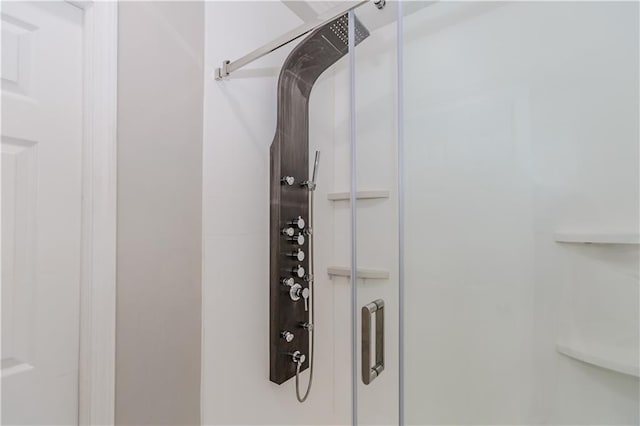 room details with a shower stall