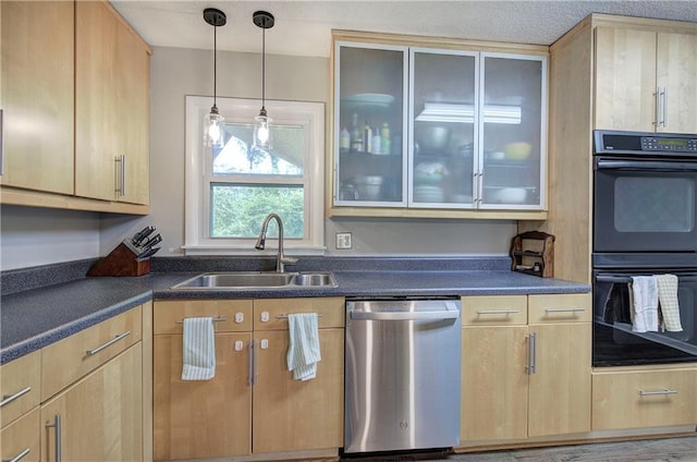 1837 Lochlomand Ln SE, Smyrna, GA 30080 - kitchen featuring dishwasher, a sink, and light brown cabinetry