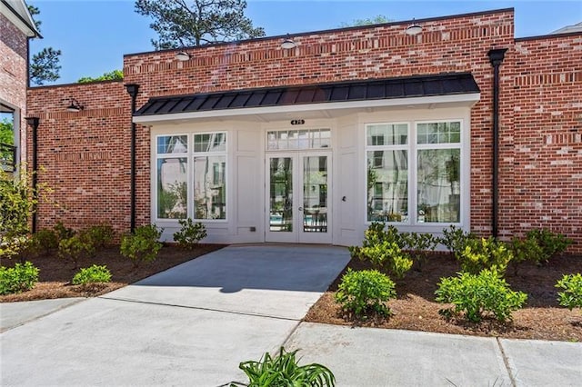 entrance to property with french doors