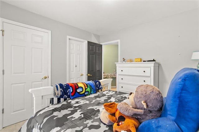 bedroom with carpet floors