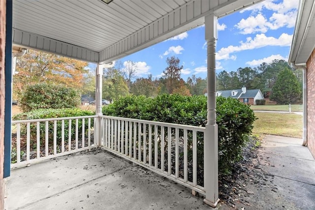 view of patio / terrace featuring covered porch