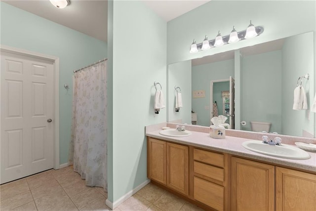 127 Walkabout Way, Dahlonega, GA 30533 - full bathroom featuring double vanity and tile patterned flooring