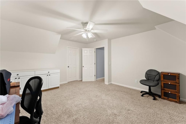 127 Walkabout Way, Dahlonega, GA 30533 - office area featuring light colored carpet and a ceiling fan