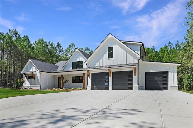 view of modern farmhouse