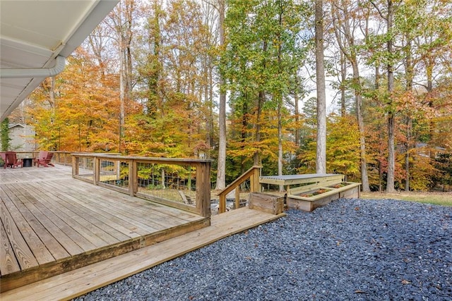 view of wooden terrace