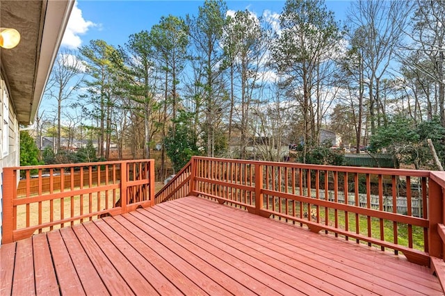 wooden terrace with fence