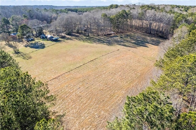 bird's eye view featuring a rural view