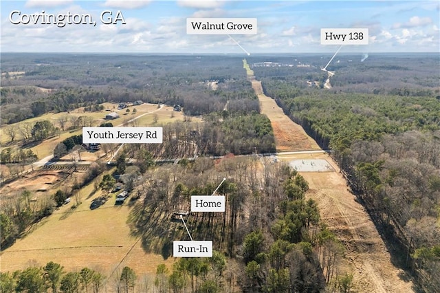 aerial view with a view of trees