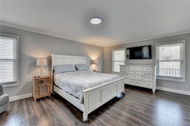 2467 Sky Valley Dr, Dacula, GA 30019 - bedroom featuring ornamental molding and dark wood-style flooring