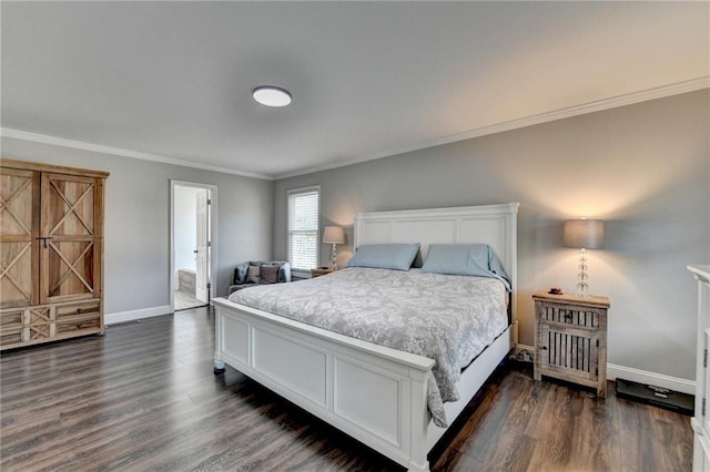 2467 Sky Valley Dr, Dacula, GA 30019 - bedroom featuring ornamental molding and dark wood finished floors