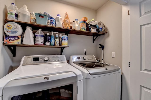 2467 Sky Valley Dr, Dacula, GA 30019 - laundry area with washing machine and dryer
