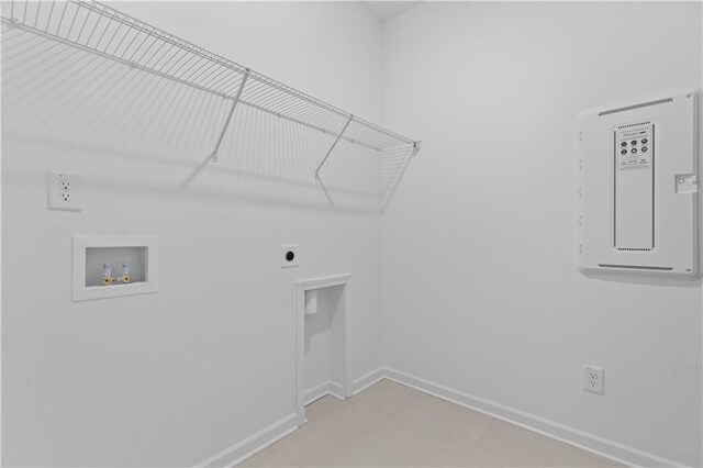3011 Orwell Dr, Gainesville, GA 30507 - laundry room featuring hookup for an electric dryer, baseboards, electric panel, laundry area, and hookup for a washing machine